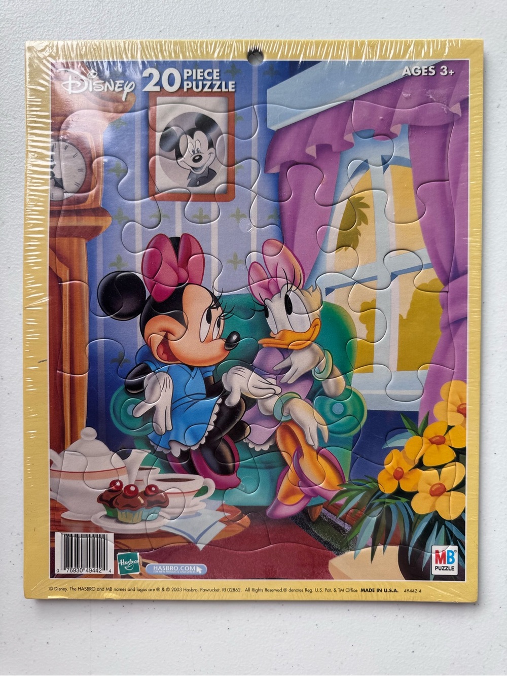 Vintage 2003 Disney Minnie Mouse & Daisy Duck 20-Piece Frame-Tray Puzzle MB Seal
